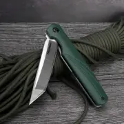 D2 Steel Folding Pocket Knife Green G10 Handle Liner Lock Outdoor EDC knife Tool
