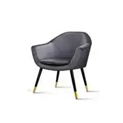 Armchair Lounge Chair Accent Armchairs Retro Single Sofa Velvet Seat