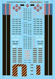 Microscale HO Scale Decals: Virginia Railway Express Passenger Cars (1990+)