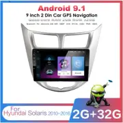 9" Android 9.1 2+32G Car Stereo Radio GPS For Hyundai Solaris Accent Verna 10-16