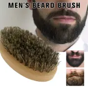 Men's Beard Brush Wood Oval Bristles Brushes Mustache Hair Styling Grooming Tool