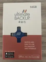 Ultimate Backup 4-in-1 File Backup Storage 16GB For Apple & Android Phones NEW