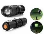 2x LED Tactical Military Grade Flashlight w/Clip Accepts AA or 14500 Battery 2Pc