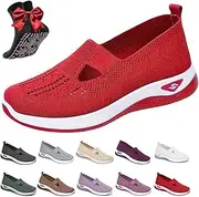[Generic] Women's Woven Orthopedic Breathable Soft Shoes, 2025 New Women's Woven Breathable Soft Sole Shoes, Orthopedic Walking Sneaker, Non-Slip Arch Support