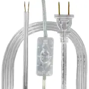 , Inc. Lamp Cord Molded Plug with On/Off Switch, Stripped Ends Ready for Wiri...