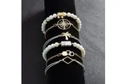 Bohemian 6-Piece Charm Bead Bracelet Set