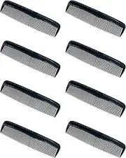 8 Pcs Hair Combs for Women and Men, Mens Comb Pocket Combs, Mens Hair Comb Fine and Standard Tooth Hair Cutting Comb Fine Dressing Styling Combs Hairdressing Barber Salon Comb (Black)