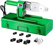 1000W Home Plastic Digital Display Welding Machine,20-63Mm PPR Water Pipe Welding Machine Plastic Welders Hot Melting Tool with 6 Die Heads(220V)
