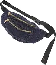 [WESIEVYA] Lightweight Denim Pouch Fashionable Chest Bag for Workouts Travel Sports and Daily Use