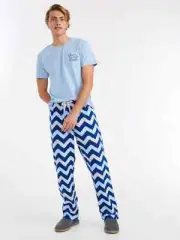 Peter Alexander Men's Long Wave Print Flannelette Pyjama / Lounge Pants Size M