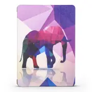 Elephant Pattern Horizontal Flip Pu Leather Case For Ipad Mini 4 With Three-Folding Holder and Honeycomb Tpu Cover