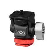 Mini Monitor Mount Tripod Head Cold Shoe Adapter Aluminum Alloy 1/4 Inch Screw f