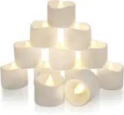 Aiducho 24 Pieces Of Led Tea Lights With Timer, Battery-powered Dining Table Tea Candles