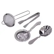 (Black)11PCS Cocktail Shaker Set Stainless Steel Drink Mixer Set Bar Cocktail