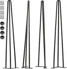 34" Hairpin Table Legs, 4PCS Coffee Desk Legs with Rubber Floor Protectors, 880L