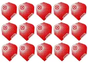 5 Sets Harrows Dimplex Standard Dart Flights - Ships w/ Tracking - Red Target