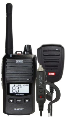 GME TX6165 5/1 WATT UHF CB HANDHELD RADIO INCLUDING ACCESSORIES