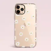 iPhone 16 Pro Max 15 14 13 12 11 Plus Case Clear Daisy Floral Shockproof Cover