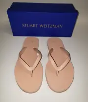 Stuart Weitzman Flip Flops Sandals Slides Womens 8-9 EU 39.5 Peach Nude NEW $75