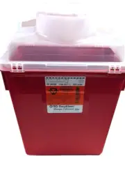 BD Sharps Container, 16qt, Clear Top, Nestable collector w 2.5" Opening