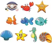 BESPORTBLE Ocean Tub Stickers - Cartoon Water Proof Adhesive Bath Grip for Kids - Non-Slip PVC Shower Room Child Safety Sticker