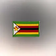 Zimbabwe Flag Patch — Iron On Badge Embroidered Motif — Zimbabwean World Mini