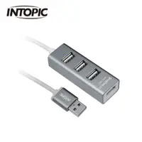 在飛比找PChome24h購物優惠-【INTOPIC 廣鼎】HB-37 USB 2.0鋁合金集線