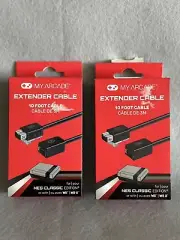 Lot 2 Pack Extender Cable 10 Ft Cable 4 NES Classic Edition/Wii/Wii U-NEW IN BOX