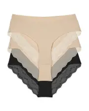 b. tempt'd by Wacoal B. Bare Cheeky Tanga, Set of 3