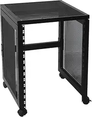 Studio Audio Rack Stand - WHEELS - 14U (19 inch) Metal Frame