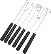 ULTECHNOVO 6pcs Fruit Forks Stainless Steel Fondue Forks for Cheese Baking Supplies Solid Material