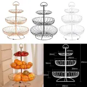 3 Tier Fruit Basket Iron Wire Bowl Stand Holder Storage Rack