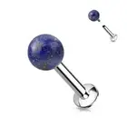 Piercing Labret Ear Stone Sodalite Blue