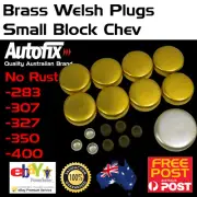 New SB Chev 283 307 327 350 Brass Welch Welsh Freeze Core Plug Set Gallery Kit