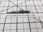 Destroyer - Bagley/ Benham/ Gridley Class - USN - Wargaming - Axis and Allies -