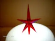 Medium RED Iridescent Aurora Star for Ceramic Christmas Tree Topper
