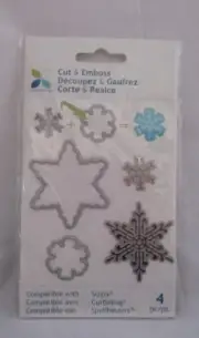 Momenta SNOWFLAKE Emboss & Cut Die Set NEW # 19982 R4