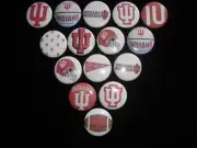 Indiana IU Hoosiers s-3 flat back button or pin badge cabochons embellish magnet