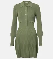 [Veronica Beard] Veronica Beard Lauper ribbed-knit sweater dress AU 10 green