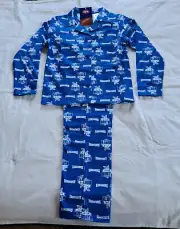 North Melbourne Kangaroos AFL AF9042S W20 Boys Youth Flannel Pyjama Set Size 12