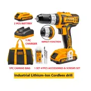 Ingco Lithium-Ion Cordless Drill Driver Kit