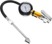 HEALEEP Inflatable Tire Pressure Car Tire Pressure Gauge with Hose Car Testing Device Black Copper