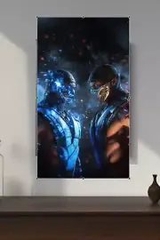 Scorpion vs. Sub-Zero Poster – Iconic Mortal Kombat Rivalry Wall Art HQ UV PRINT