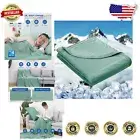 Elevate Sleep Comfort: Lightweight Cooling Blanket - 90x90 Inches & Double-Sided