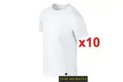 10 Packs Gildan T-SHIRT Basic Tee S - 5XL Small Big Men Heavy Cotton (White)