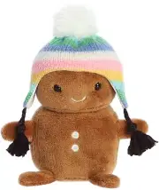 Aurora - Mini Brown Holiday - Land of Lils 5.5" Lil' Gingin - Stuffed Animal