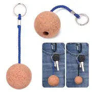 2x 50mm Floating Cork Ball Key Ring Sailing Boat Float Buoyant Rope Kayak