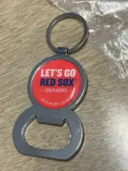 new Let's Go Red Sox 2018 Playoffs Sam Adams bottle opener ring key chain MLB