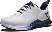 [FootJoy] Men's Fj Fuel Golf Shoe, White/White/Navy, 10
