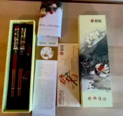 Yunhong Crafts Chopstick Gift Set with Mandarin Duck Rests With Gift Box New